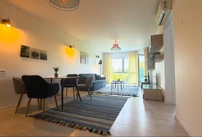 Apartament cu 2 camere semidecomandat, mobilat în Floreasca