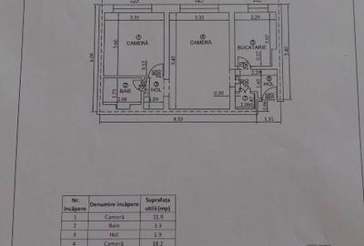Apartament cu 2 camere semidecomandat în Republicii - 14