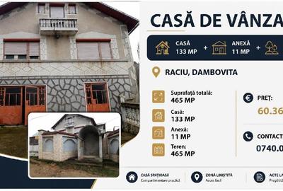 Casă individuală cu 4 camere cu Teren 465 Mp în Raciu