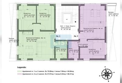 Apartament cu 3 camere în Gării