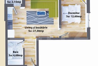 Apartamente de 2 camere, 44.58 mp, modern, zona Ipotesti - 1