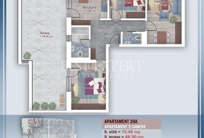 Apartament cu 3 camere decomandat în Theodor Pallady