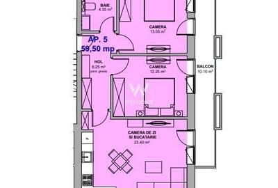 Apartament cu 3 camere în Central - 1