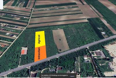Tartasesti - STRADAL DN 7, 8.478 mp. teren partial in intravilan, desch. 33 m.