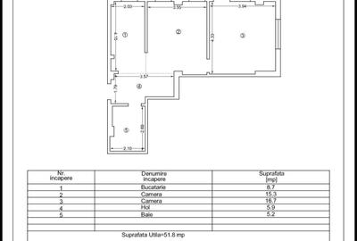 Apartament cu 2 camere decomandat, mobilat în Tomis Plus - 1