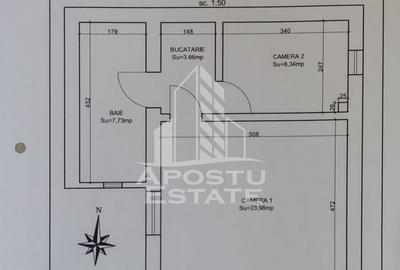 Casa individuala cu 2 camere, pe parter, zona Mircea cel batran - 7