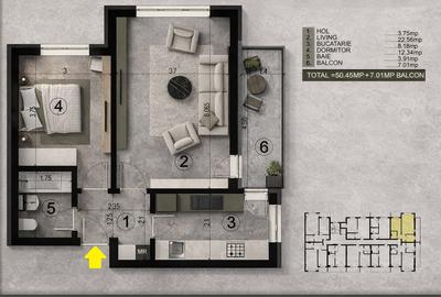 2 camere decomandat - Metrou Berceni - Bloc Nou - 2