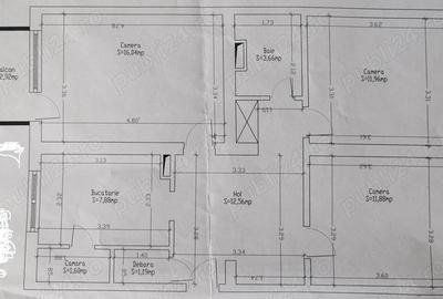 Apartament cu 3 camere decomandat în Central - 2