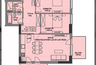 De vanzare  apartament 3 camere soseaua București Targoviste - 1