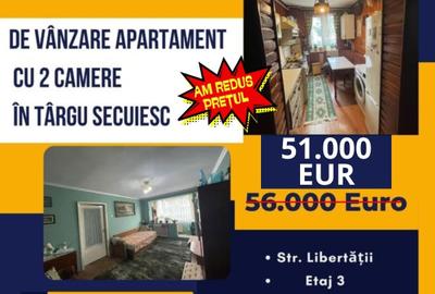 De vânzare apartament cu 2 camere în Târgu Secuiesc, pe strada Libertății - 9