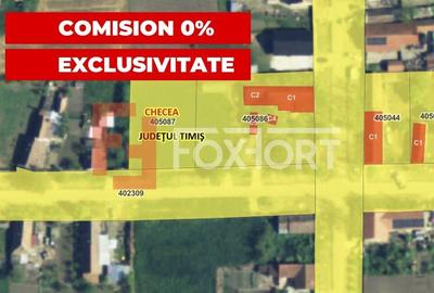 COMISION 0% Teren intravilan constructii, Checea - 1000 mp, asfalt, utilitati - 1