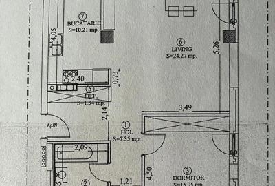 Apartament cu 2 camere decomandat în Central