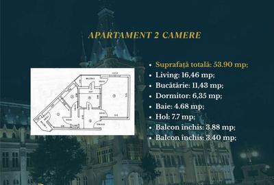 Apartament cu 2 camere în Canta