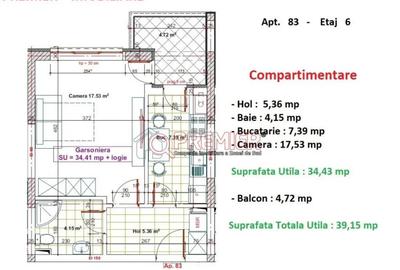 Garsonieră decomandată în Apărătorii Patriei