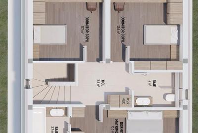 VIND CASA ELEGANTA in EDEN FOREST cu 4-5 camere 2-3 bai P+1+pod incalzire pardos - 6