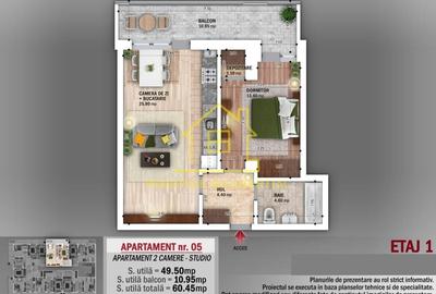 Apart.bloc nou-2 Camere-60mp-bloc Premium-Grigorescu Apart.bloc nou-2 Camere-60mp-bloc Premium-Grigorescu - 2