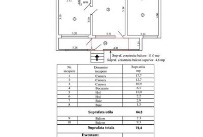 Apartament cu 3 camere în Țiglina 2 - 6