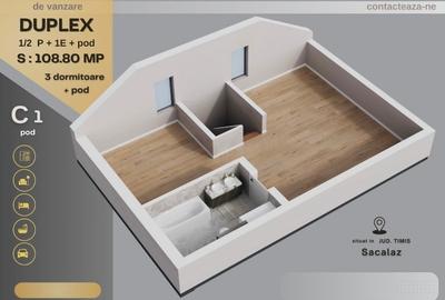 Duplex 1/2 - Finisaje premium, P+1+M, 160mpU, 290 mpT - 4