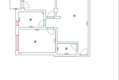 Apartament cu 3 camere decomandat în Micești