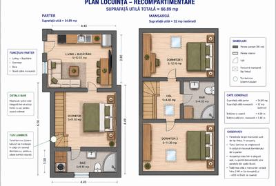 Casă cu 2 camere cu Canalizare în Ultracentral - 4