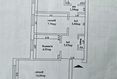 Apartament cu 3 camere decomandat în Dacia - 9