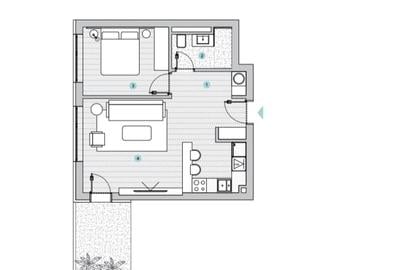 Apartament cu 2 camere semidecomandat în Podu Roș - 10