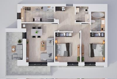 Apartament în mijlocul naturii – 3 camere în ansamblu cu zone verzi generoase - 5