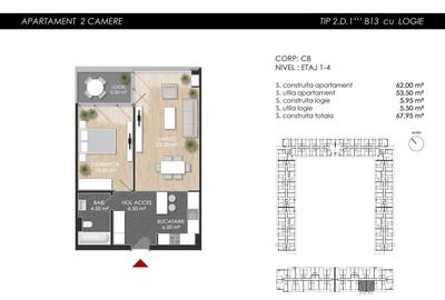 Apartament cu 2 camere semidecomandat în Exterior Vest - 7