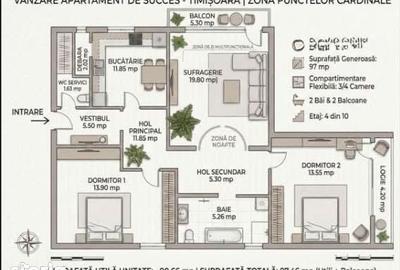 Apartament cu 3 camere decomandat în Ciupercenii Noi - 4