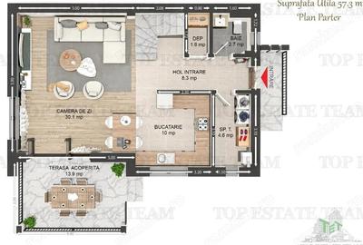 Vila individuala cuplata, in complex rezidential modern, cu 4 camere, toate utilitatile, Drumul Tabe - 8