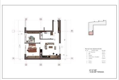 Nicolae Grigorescu, sector 3, apartament 82mp, 3 camere, 14 mp terasa nou - 1