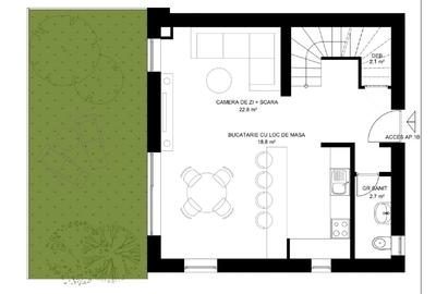 Duplex cu 4 camere cu Teren 200 Mp în Odăile - 14
