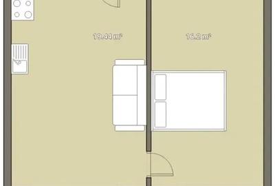Apartament cu 2 camere, 48 mp, etaj intermediar, zona Petrom - 7
