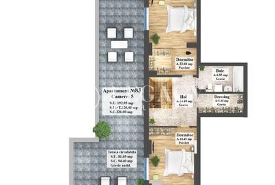 Vânzare - Penthouse zona Copou, 163.75 mp utili + 81.65 mp terasă - 4