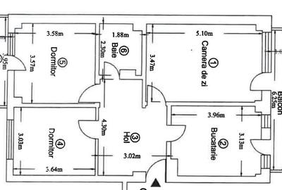 Apartament 3 camere de vanzare, central,  Teatru, Focsani - 1