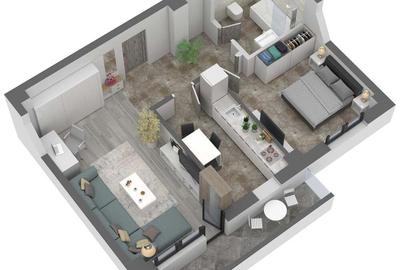 Apartament cu 2 camere decomandat în Central - 7