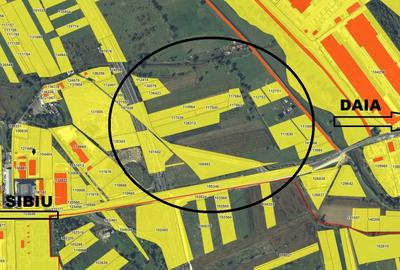 Teren intravilan 9.000 mp langa A1 * Zona Industriala Est Sibiu - 2