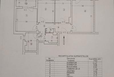 Apartament cu 3 camere în Central