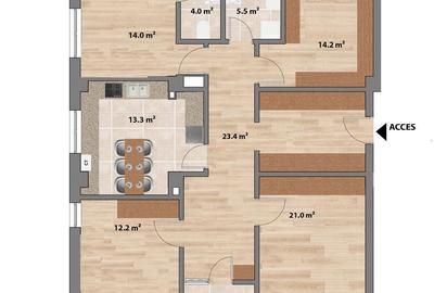 Apartament cu 4 camere în Miroslava - 12