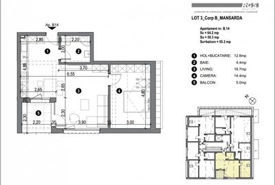 Apartament cu 2 camere semidecomandat în Freidorf - 17