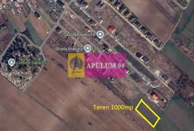 Săbăreni, teren intravilan 1000 mp
