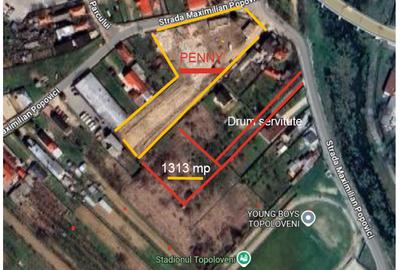 Teren intravilan Centru oras Topoloveni, lângă PENNY. Acces drum servitute. - 1