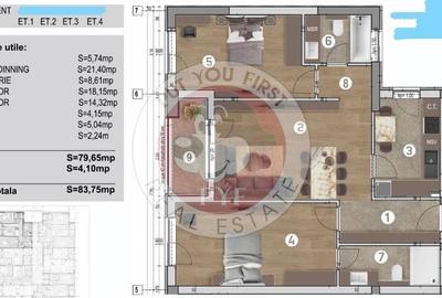 Grand Arena | Apartament 3 camere | 84 mp | semidecomandat | B10994 - 2