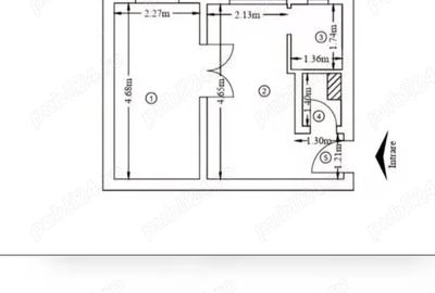 Apartament cu 2 camere semidecomandat în Central