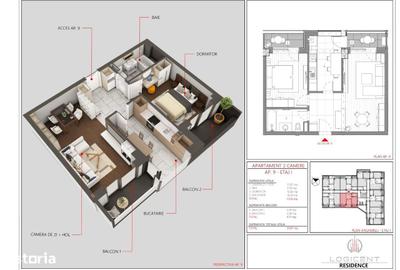 Apartament cu 2 camere decomandat în Central - 15
