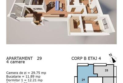 Apartament cu 3 camere în Stana - 3