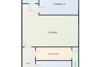 Apartament cu 3 camere semidecomandat în Gheorgheni