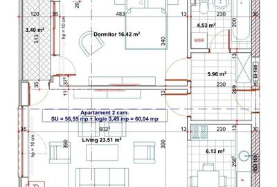 Apartament cu 2 camere decomandat în 13 Septembrie - 4