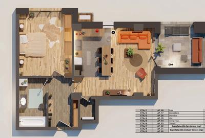 Apartament cu 2 camere decomandat în Exterior Vest