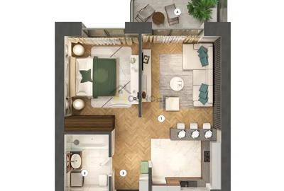 Apartament cu 2 camere decomandat în Pipera - 5